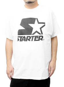 【新品】 3L ホワイト STARTER(スターター) 半袖 Tシャツ メンズ 大きいサイズ ロゴ プリント クルーネック カットソー