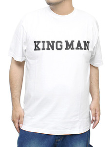【新品】 XXXL KINGMAN 半袖 Tシャツ メンズ 大きいサイズ ヘビーウェイト KING プリント クルーネック カット