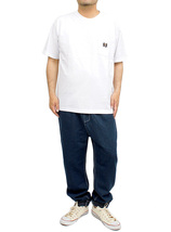 【新品】 3L ホワイト ONEPIECE ワンピース 半袖 Tシャツ メンズ 大きいサイズ 刺繍 プリント ポケット クルーネッ_画像2