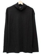 【新品】 M ブラック 長袖Tシャツ メンズ 大きいサイズ 無地 フライス ボーダー タートルネック カットソー_画像5