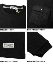 【新品】 2L ホワイト SMITH スミス 長袖Tシャツ メンズ 大きいサイズ フェイクレイヤード ポケット付き サーマル カットソー_画像6