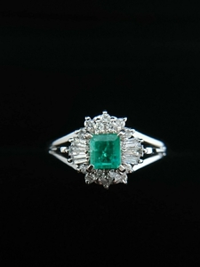 ★ K &amp; Y Jewelry Studio ★ Ring Emerald 0.33ct