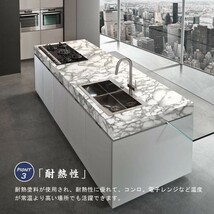 壁紙シール 壁紙 シート 45cm*10m インテリアシート 大理石柄 ストーン柄 シール 模様替え 多用途 はがせる おしゃれ 防水 防汚 ブラック_画像4