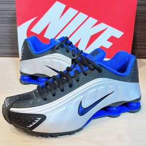 【新品未使用】27.5cm NIKE SHOX R4 BLACK/METALLIC SILVER-BLUE ナイキ ショックス R4 ブラック シルバー ブルー 104265-047 US9.5