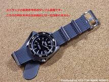 @NEW TOUGH RIBBED FABRIC STRAP 22MM／GERMAN-GRAY NATO-TYPE STRAP ※ネコポス発送で全国どこでも送料無料！_画像2