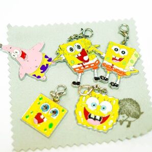 キーホルダー スポンジ・ボブ ストラップ アクセ チャーム 5ス グッズ アクセサリー おもちゃ