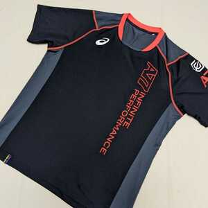 +PK21 asics アシックス メンズ O XL 半袖 Tシャツ カットソー 黒 グレー オレンジ スポーツ ウェア トレーニング フィットネス