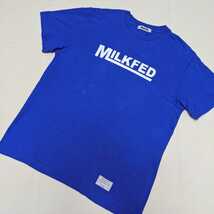 +PK17 MILKFED ミルクフェド レディース フリーサイズ M L 半袖 Tシャツ カットソー 青 ブルー オーバーサイズ ゆったり_画像1