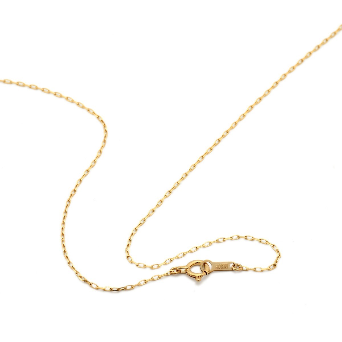 ネックレス チェーン 18金 イエローゴールド グリームカットロング小豆チェーン 幅1.1mm|鎖 K18YG 18k レディース メンズ
