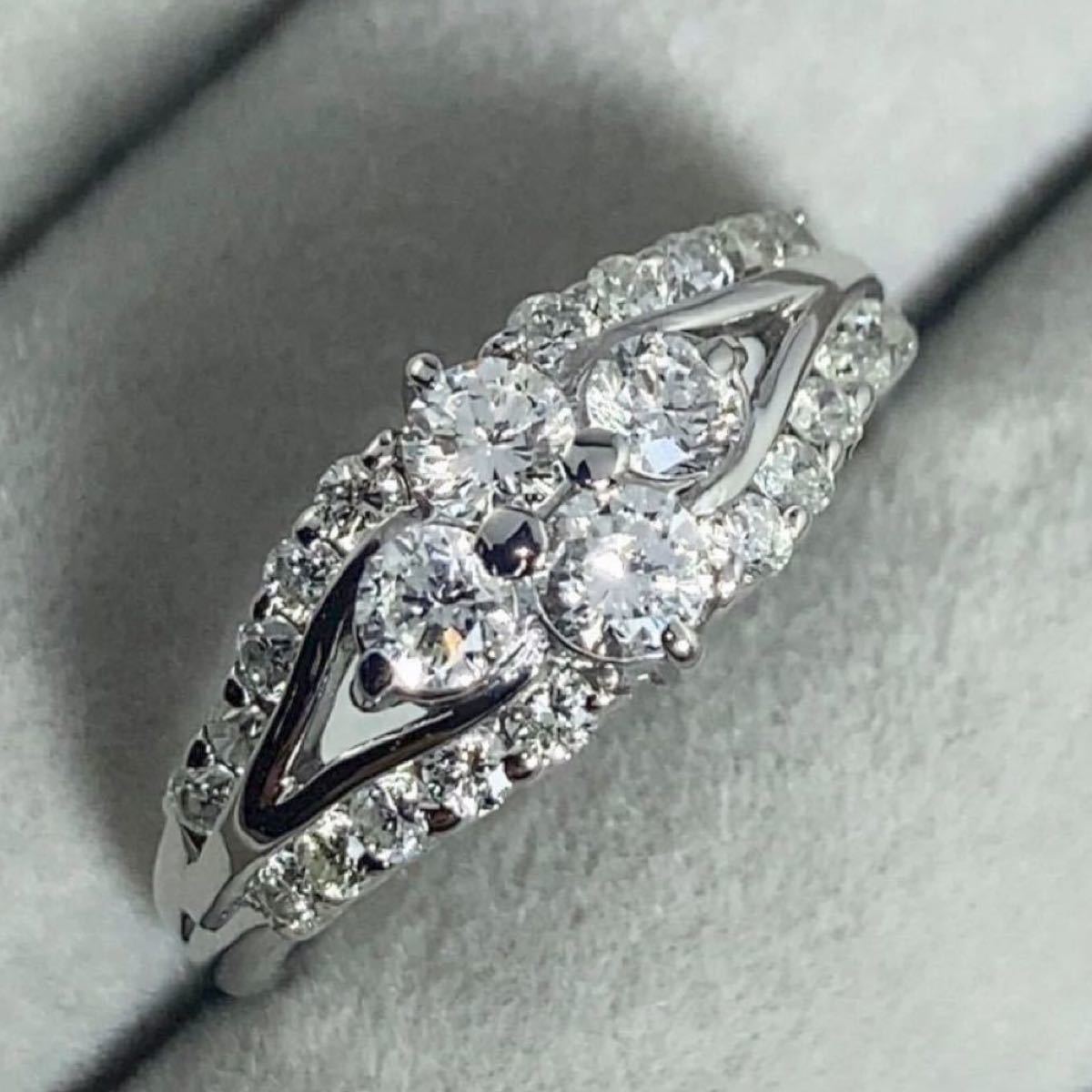 限定セット 豪華! ペアシェイプ型 ダイヤモンド パヴェ 1.14ct