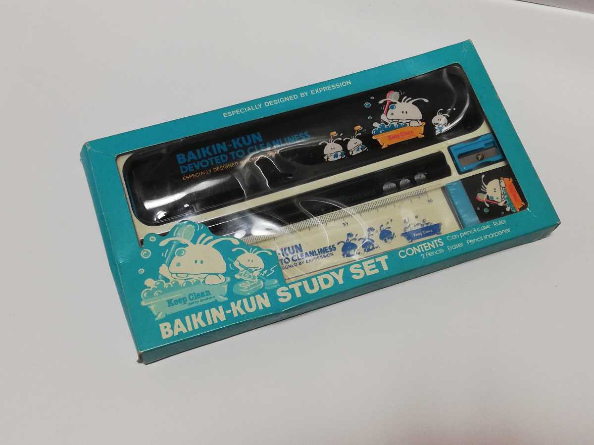 新品未使用 バイキンくん BAIKIN-KUN 缶ペンケース 昭和レトロ-