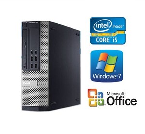 中古パソコン 純正Microsoft Office付 Windows 7 64bit DELL Optiplex 3010 OR 7010 Core i5 第三世代 3470 3.2G メモリ4G 新品SSD240GB