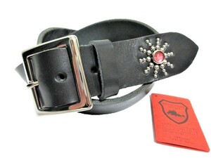  Tochigi leather end on Lee studs belt black pink spo tsu made in Japan 