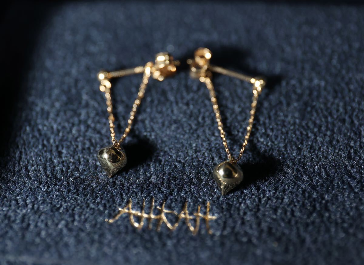 適当な価格 AHKAH - AHKAH アーカー K18YG モザイクフープピアス