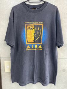 激レア　AIDA アイーダTシャツ　オフィシャル　ミュージカル　ブロードウェイ　ディズニー　劇団四季　サイズL 映画Tシャツ　ブラック