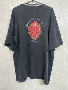 激レア　90'S 当時物　SICK OF IT ALL Tシャツ　ヴィンテージ　バンドTシャツ　サイズL ブラック　