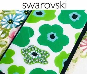 スワロフスキー付iPhone12pmaxケース 強化ガラス　iPhone12promax フラワー　花　北欧　スワロデコ