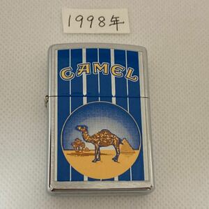 ZIPPOライター　CAMEL キャメル　ラクダ　ストライプ　未使用　極美品　箱無し　1998年製