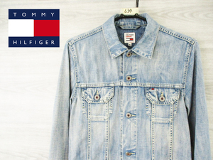 M634c TOMMY HILFIGER●秋冬●レディース トミーヒルフィガー＜コットン デニム ジャケット＞Sサイズ Gジャン ブルゾン●Ricicli17