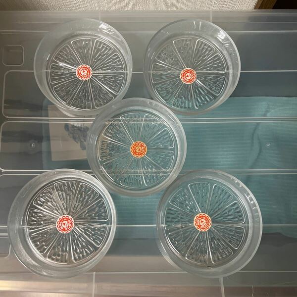 昭和 レトロ ガラス みかん 皿 容器 器 食器 鉢