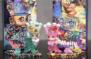 INSTINCTOY Baby ICE Erosion Molly 2nd Edition Kennyswork x INSTINCTOY in стойка nk игрушка mo- Lee 2 шт. комплект 