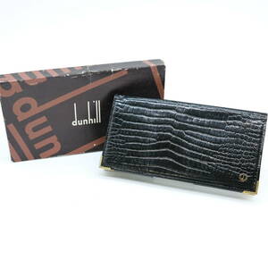 [Скидка] Dunhill Dunhill Wallet Wallet выталкивает Croco London Style Black