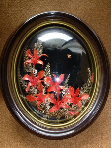  rare goods genuine article. Hawaii. flower frame entering 24K Gold leaf REAL LEAVES AND HAWAIIAN FLOWERS interior ornament 24K GOLD