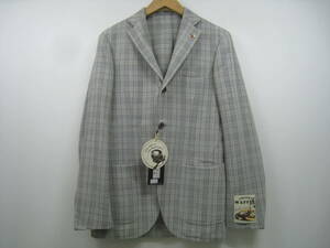 新品 定価69000円＋税 日本製 CREAMY WAFFLE RING JACKET リングヂャケット リングジャケット ウール チェックジャケット グレー サイズL