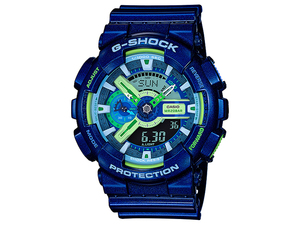  ultra rare! new goods Casio G shock GA-110MC-2AJF [Crazy Colors(k Lazy * color z)] metallic blue 2 color liquid crystal domestic regular goods 