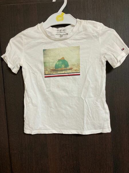 TOMMY HILFIGER オーガニックコットン　Tシャツ　92センチ　ホワイト　オシャレ！　