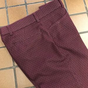  новый товар не использовался супер-скидка Vintage flare pants Golf брюки размер 76 сделано в Японии молдинг ткань высшее товар высокого качества красный вино серия ga-go il стиль проверка 