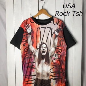 バンドT・ロックT USA古着 90s～ Ozzy Osbourne Tシャツ 黒 L程度 リメイク オールド ヴィンテージ オジー・オズボーン 転写 ●63