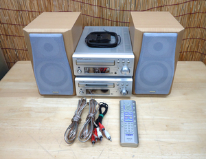  Denon D-M30 MD deck CD player built-in tuner amplifier speaker set remote control attaching CD Junk DENON Sapporo city Toyohiraku 