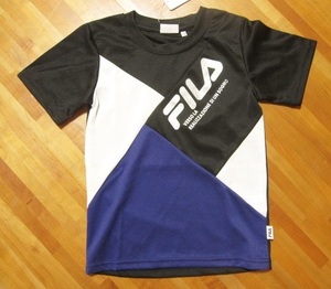 *送料無料*新品*140*FILA*ブラック×パープル*半袖Tシャツ*吸汗速乾*フィラ*