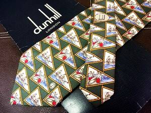 【在庫処分セール】5-5973ｚ■【ｄunhill】ダンヒル【ロゴ入・ヨット船】ネクタイ