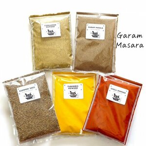  spice 5 point set each 100g5 sack coriander powder ga Ram ma Sara ta-melik powder kminsi-do Cayenne pepper 