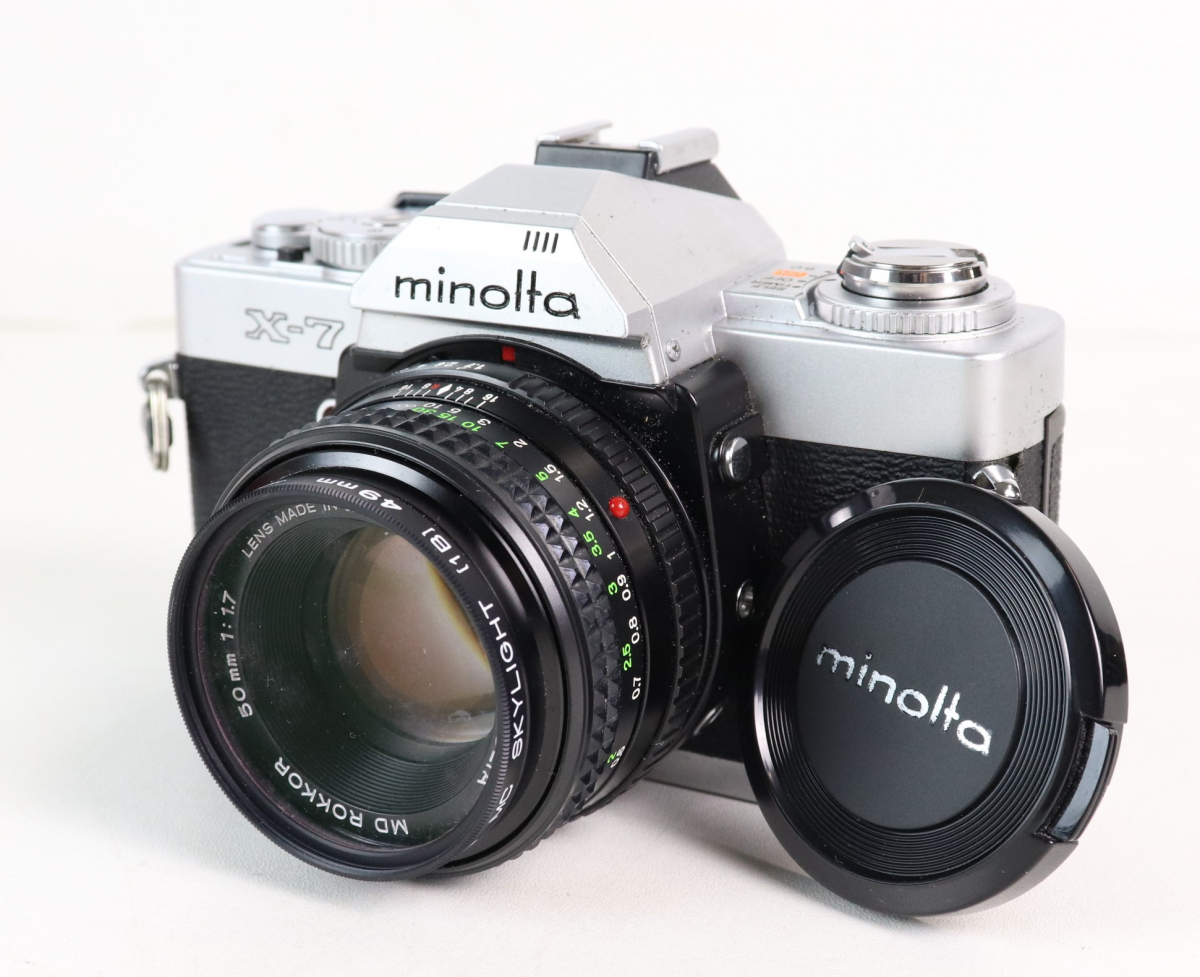 完動・整備品 minolta X-7✨ 美品!単焦点レンズ BLACK.ver www