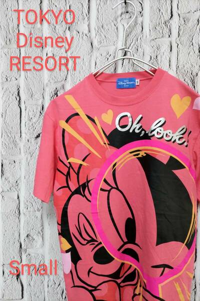 ★送料無料★ TOKYO Disney RESORT ディズニー Tシャツ ミニーちゃん Tシャツ アニメT ピンク Small