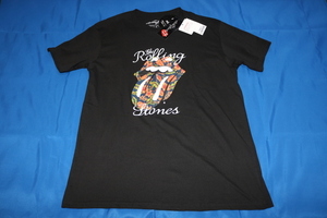 ローリングストーンズ　花柄　メンズ　4L　黒　Tシャツ　The Rolling Stones 新品 未使用