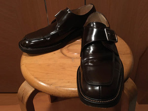 HAWKINS / ホーキンス　Dark Brown / こげ茶 25ｃｍ　紳士靴 シングル モンクストラップ シューズ Made in ITALY