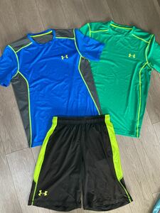 アンダーアーマー　UNDER ARMOUR Tシャツ2枚＆短パンセット　サイズMD 各種スポーツやトレーニングに