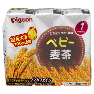 ピジョン 紙パックベビー飲料 ベビー麦茶 125mL×3個パック