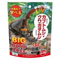 学研の図鑑ライブ カブトムシ・クワガタ 発泡タイプの入浴料 ビッグ バスボール さわやかな空の香り 1個入_画像2