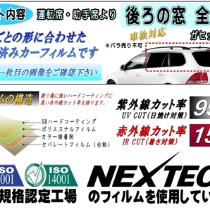 送料無料 リア (b) ノア ヴォクシー R6 60系 (26%) カット済みカーフィルム プライバシースモーク スモーク AZR60G AZR65G ボクシー トヨタの画像2