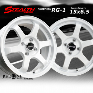 ■ ステルスレーシング RG-1 ■ 15x6.5J+38　幅広リム＆スーパーコンケイブ/チューニング軽四他　Hankook 165/55R15 タイヤ付4本セット