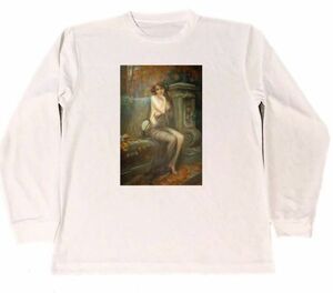 Art hand Auction デルファン･アンジョルラス ドライ Tシャツ 秋の女神 名画 絵画 グッズ Delphin En 長袖 ロング ロンT, Tシャツ, 長袖, Lサイズ