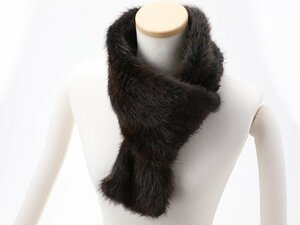  fur fur muffler mink stole large do- gray sy-104