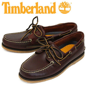 Timberland (ティンバーランド) 25077 CLASSIC BOAT 2EYE クラシック ボート 2アイ デッキシューズ Medium Brown Full Grain TB179 US9-約2