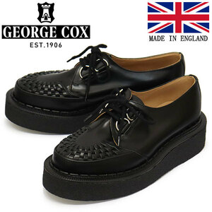 GEORGE COX (ジョージコックス) SKIPTON 3588 VI ラバーソール レザーシューズ 040 BLACK UK5-約24.0cm