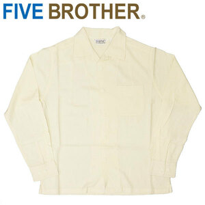 FIVE BROTHER (ファイブブラザー) 152001L RAYON L/S ONE-UP SHIRTS レーヨン ロングスリーブ ワンアップ シャツ OFF WHITE S